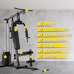 Home Gym Equipment Machine,Full Body Workout Machine Strength Training for Home