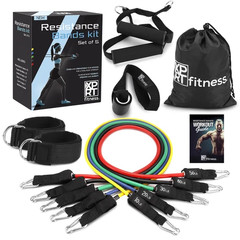 XPRT Fitness 11-Piece Resistance Bands Set 150LB – Ultimate Home Gym Kit