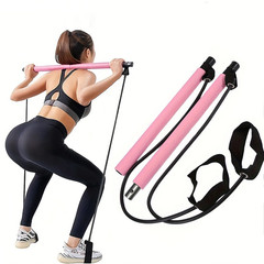 Fitness Bar Yoga Chest Expansion Tension Rope Back Trainer Elastic Rope
