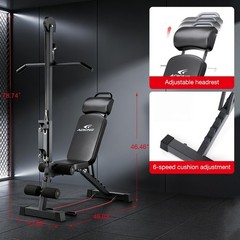 12-in-1 Home Gym LAT Pull Down & High Pulley System Full Body Training Machine