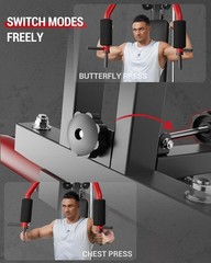 5-in-1 Home Gym Equipment , Workout Machine with LAT Pulldown, 300LB Capacity