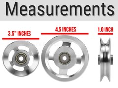 ALUMINUM Gym Pulley – Universal Fitness Cable Ball Bearing Home Wheel Alloy
