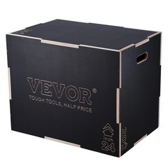 3 in 1 Plyometric Jump Box, 30/24/20 Inch Wooden Plyo Box, Platform & Jumping Ag