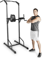 Marcy TC-3515 Power Tower Pull Up Dip Station VKR Home Gym Multi-Grip Black