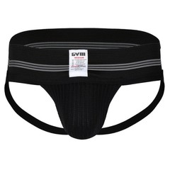 Mens Old School Jockstrap Large, Black, 1Pack