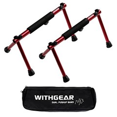 Push Up Bar – Folding Dip Bar for Home Workout, Lightweight & Portable Hawk Red