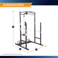 Marcy MWM-7041 Home Gym Cage Squat Rack Pulley Lat Pull Up Dip Weight Station