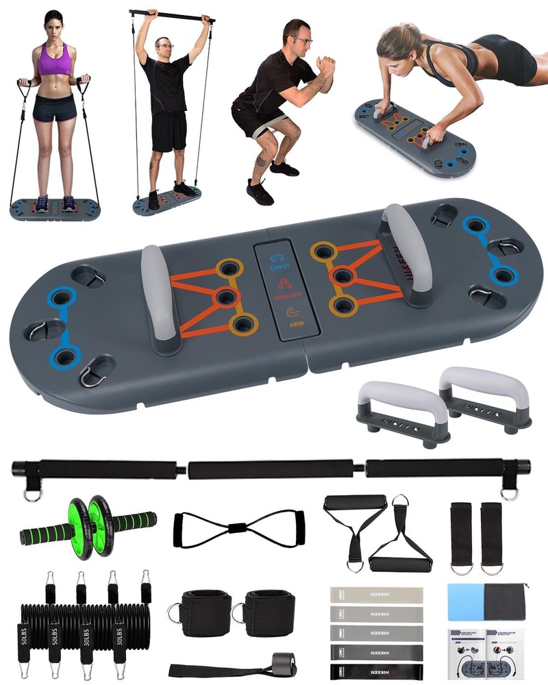 Hikeen Home Workout Equipment to Help Achieve Fitness Goals, 27-in-1 Portable