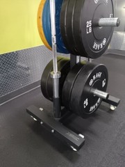 MOTIVE FITNESS – CFF Olympic Mobile Bar & Bumper Plate Tree – 1000 lb. Capacity