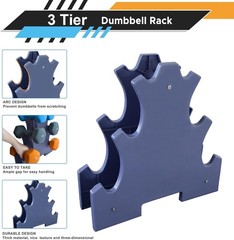Compact 3, 5, 8 lbs Dumbbell Set with Space-Saving Rack for Home Workouts