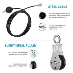 Pulley System for Home Gym, Cable Pulley System Gym for LAT Pulldown Cable Ma…