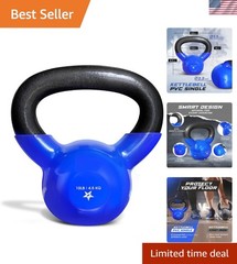 Durable 10 LB Cast Iron Kettlebell with Smooth Handle for Full Body Workouts