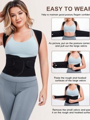Adjustable Full Back Posture Corrector – Lumbar & Shoulder Support Pain Relie…