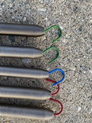 Balanced Body Signature Reformer Springs – Set of 5 (2 Red, 2 Green, 1 Blue)