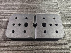 (QTY 2) Vinyl Rectangle Weight Plate 10 LBS EACH 15″ L x 7.5″ Stackable, Black