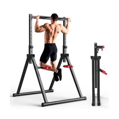 SERTT Foldable Power Tower Dip Station for Pull Ups, Dips & Push Ups, Upgrade…