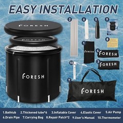 Cold Plunge Tub for Athletes Recovery Outdoor Portable Ice Bath Tub Complete Kit