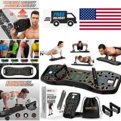 Portable Push Up Board with Ab Roller and Resistance Bands for Strength Training