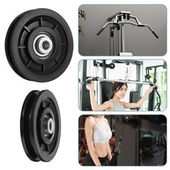 90mm/3.5″ Universal Nylon Bearing Pulley Wheel Replace for Gym Equipment Part…