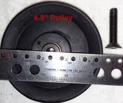TWO USED 4″ Pulleys + TWO USED 4.5″ Pulleys and Bolts for Bowflex Revolution XP