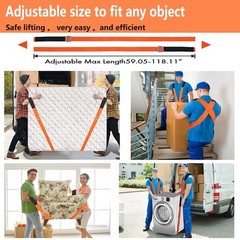 Moving Straps Lifting（Padded） one Person 2-Person Lifting and Movi