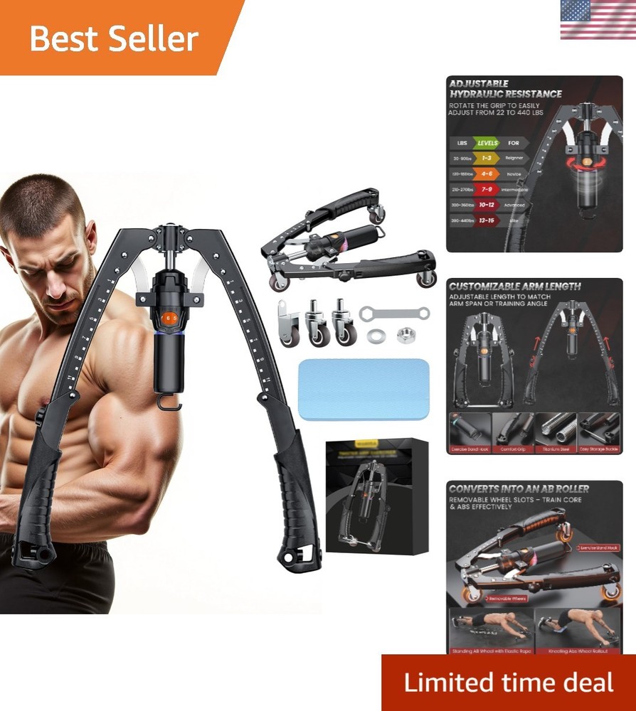Twister Arm Trainer, 3 in 1 Hydraulic Power Chest Workout Equipment with Ab R…