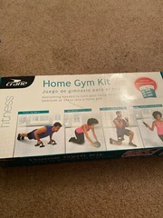 Crane Fitness HOME GYM KIT Resistance Tube Push Up Bars Jump Rope Ab Wheel NEW