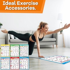 gisgfim 6PCS Yoga Poses, Stretching and Bodyweight 17 x 12.6 inches, Colorful