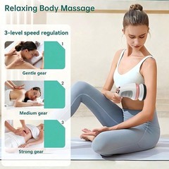 Full Body Massager with 5 Heads & 3 Washable Pads – For Abdomen, Waist, Arms …