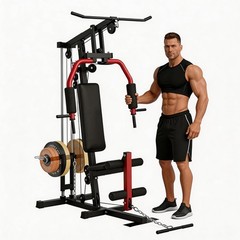 Home Gym Equipment, 5-in-1 Full Body Workout Machine with LAT Pulldown System US