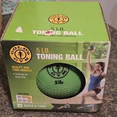 Gold’s Gym 5 LB Toning Ball Green Textured Grip Muscle Sculpting New In Box
