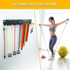 Home Gym Wall Rack Workout Gear Organizer Storage Barbells Chairs Lifting Bells