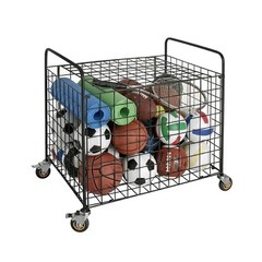 MyGift Professional Gym Metal Multi Sports Ball Storage Cart with Jumbo Indus…