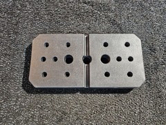 Vinyl Rectangle Weight Plate 12 LBS 15″ L x 7.5″ Stackable, Black