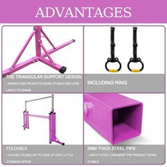 Gymnastics Kip Bar for Home Indoor Training,Horizontal Bar for Kids Girls Jun…