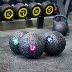 Fitvids 20 Pound Weighted Medicine Ball for Home Gym Training and Fitness, Green