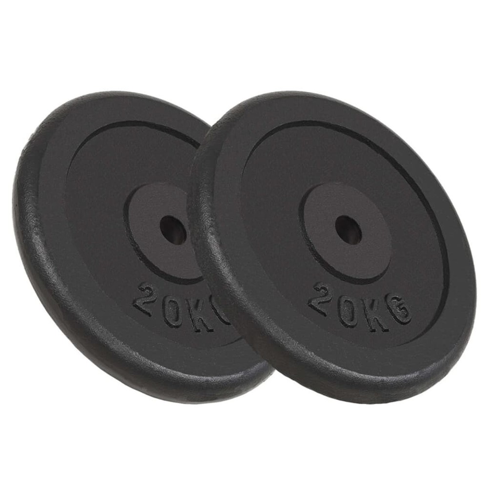 NNEVL Weight Plates 2 pcs 2×20 kg Cast Iron
