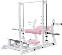 Hip Thrust & Glute Bridge Machine –770 lbs Plate-Loaded Power Rack,Smith Machine