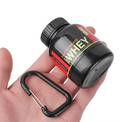 100ML Portable Mini Protein Powder Bottle Keychain Medicine Box Storage Cup