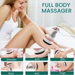 Full Body Massager with 5 Heads & 3 Washable Pads – For Abdomen, Waist, Arms …