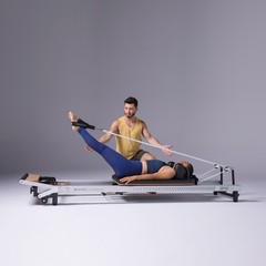 Merrithew™ At Home SPX® Reformer Package with Reformer Box, Footstrap