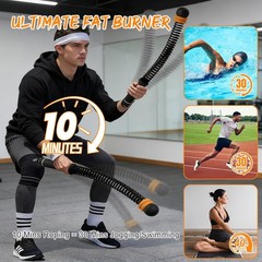 Ropeless Battle Ropes for Home Gym, Weighted Cordless Battle Rope with Adjust…
