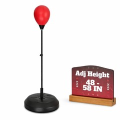 Adjustable Boxing Reflex Bag with Stand – 48″-58″ Standing Punching Bag Kit w…