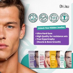 OhJaw Ultra tough Jawline Chewing Gum. Facial Fitness Beauty Editor. (3-pack)