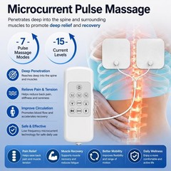 BREEV® Back Stretcher with EMS Electric Pulse Massage, Lumbar Support for L