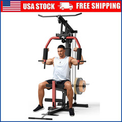Home Gym Machine with Leg Press & Cable, 300LBS Capacity for Full Body Workout