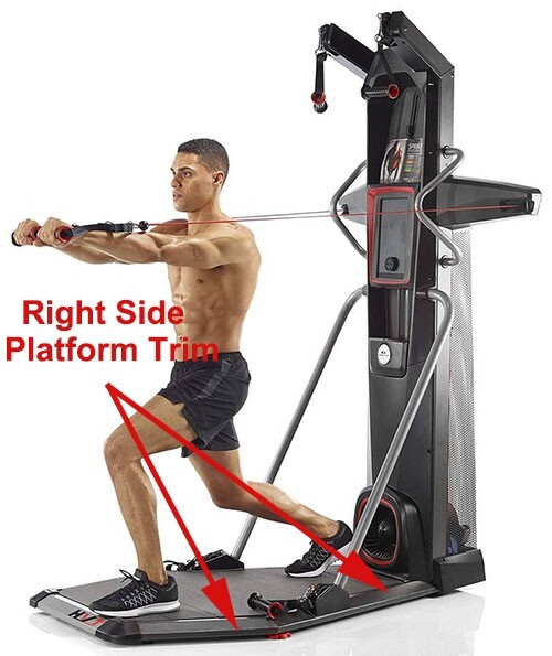 ONE USED BOWFLEX HVT FRONT PLATFORM BASE RIGHT FRAME EDGE TRIM