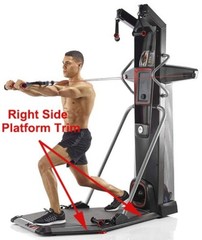 ONE USED BOWFLEX HVT FRONT PLATFORM BASE RIGHT FRAME EDGE TRIM