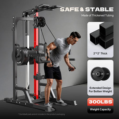 Home Gym Station, 450LBS Multi Home Gym Equipment for All Body Training,Power…