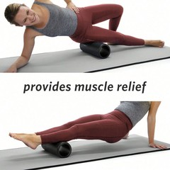 13″ Firm Fitness Foam Roller – Deep Tissue Muscle Relief, Purple